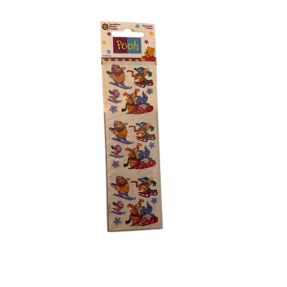 SandyLion‎ Prismatic Winnie The Pooh Christmas Stickers